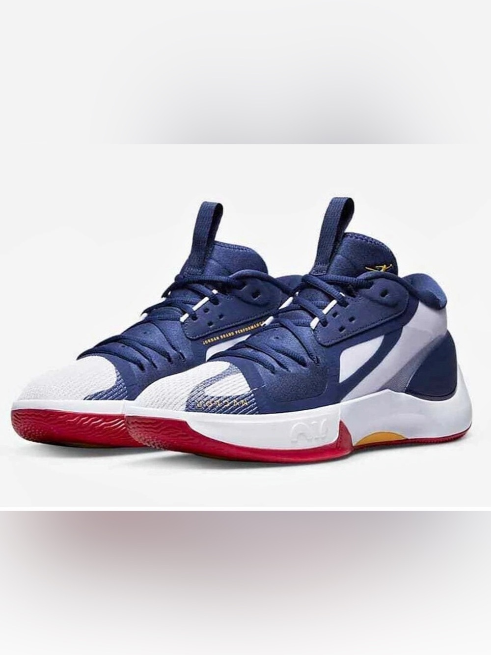 Jordan Zoom Separate Shoe Midnight Navy White Red. Youth 7